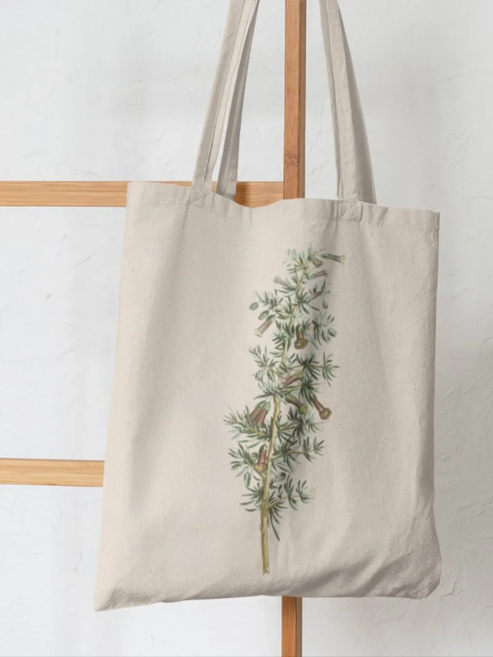 African Boxthorn Vintage Floral Print Graphic Canvas Tote Bag